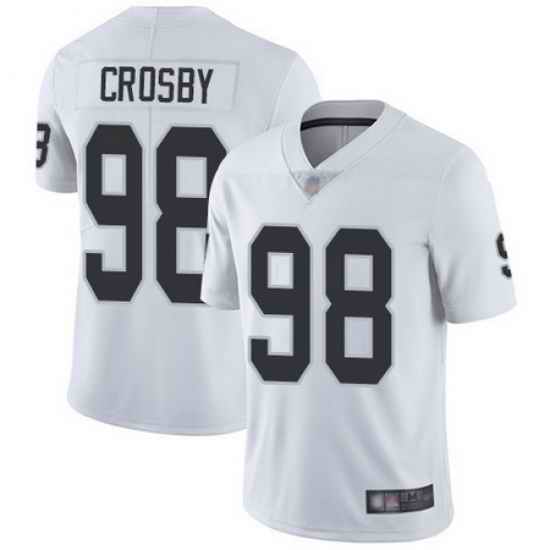 Raiders 98 Maxx Crosby White Men Stitched Football Vapor Untouchable Limited Jersey